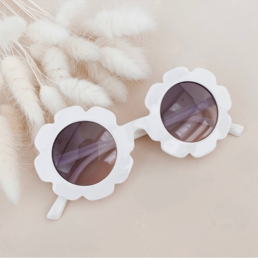 Adorable Kid Flower Sunnies Sunglasses White